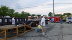 6 Setting up the Ramp for Popcorn Festival Community Service Project Trash Collection 2012