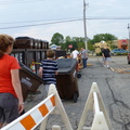 b Getting trash receptacles ready for Popcorn Festival Community Service Project Trash Collection 2012